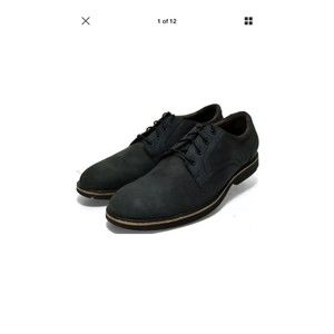 Abeo Bio Men's $110 Oxfords Casual Shoes Size 12 N Nubuck Suede Leather Black